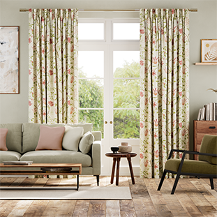 Orchid Trail Berry Lime Curtains thumbnail image