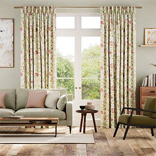 Orchid Trail Berry Lime Curtains thumbnail image