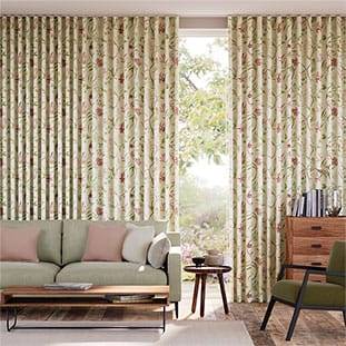 Orchid Trail Berry Lime Curtains thumbnail image