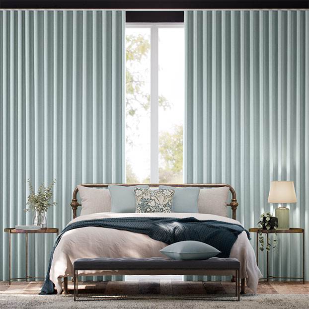 Osaka Faux Silk Blue Topaz Curtains thumbnail image