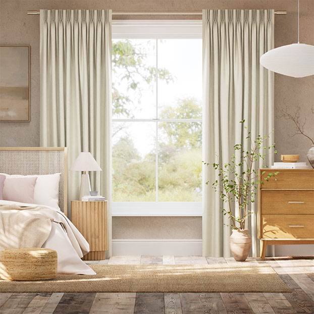 Osaka Faux Silk Champagne Curtains thumbnail image