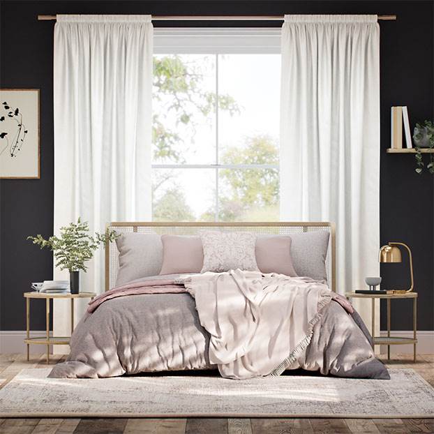 Osaka Faux Silk Snow Curtains thumbnail image