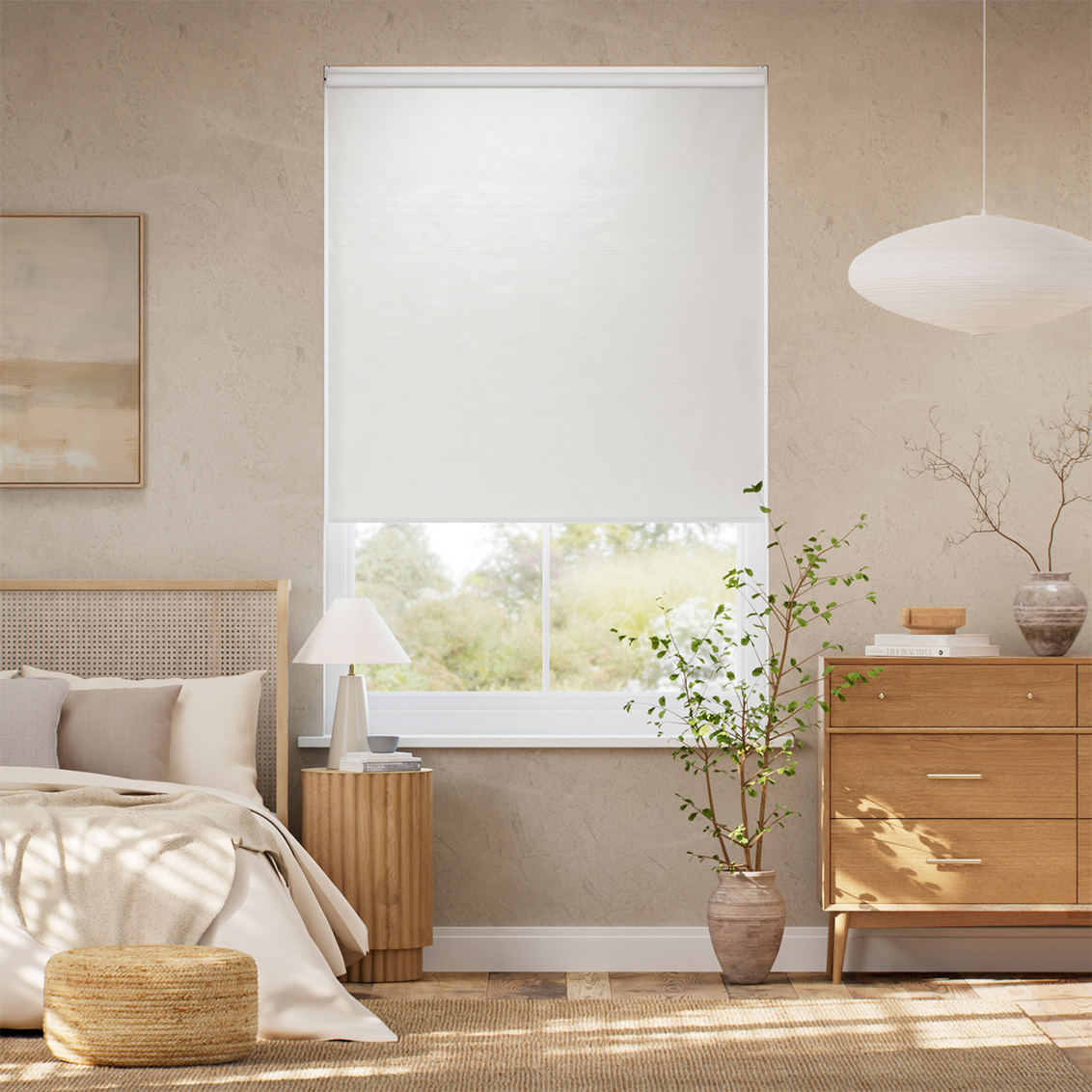 Osaka Faux Silk Snow Roller Blind