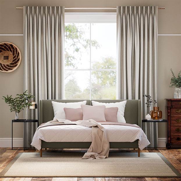 Osaka Faux Silk Smokey Quartz Curtains thumbnail image