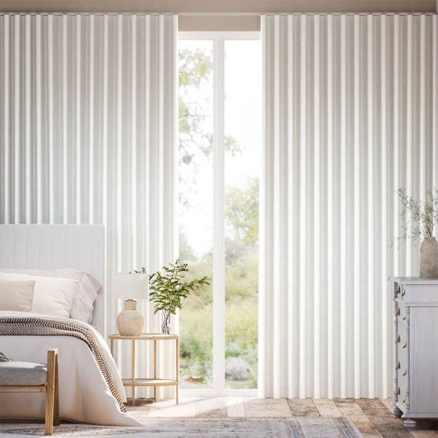 Osaka Faux Silk Ice White  Curtains thumbnail image