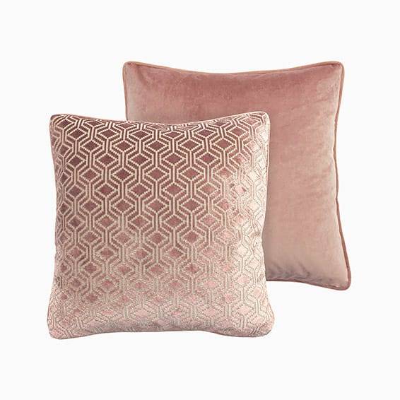 Osborne Cut Velvet Blush Cushion thumbnail image