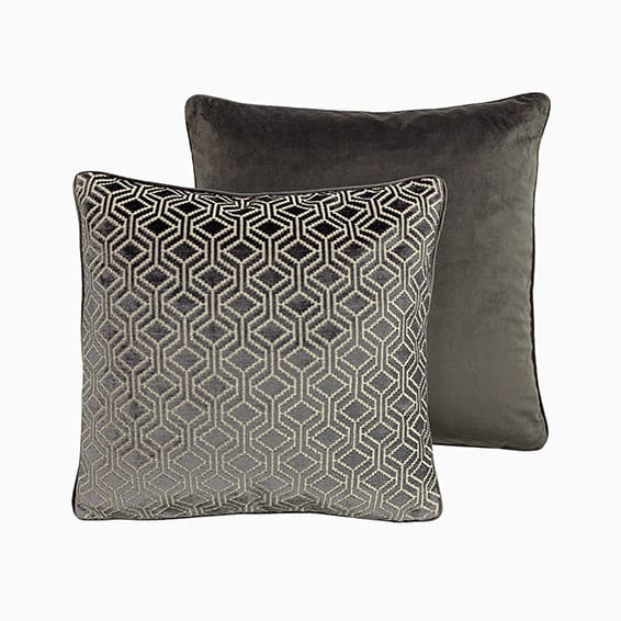 Osborne Cut Velvet Grey Cushion