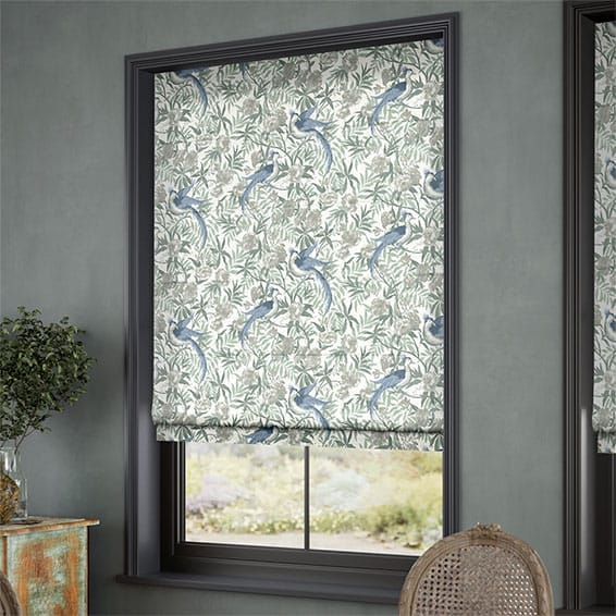 Osterley Birds Seaspray Roman Blind