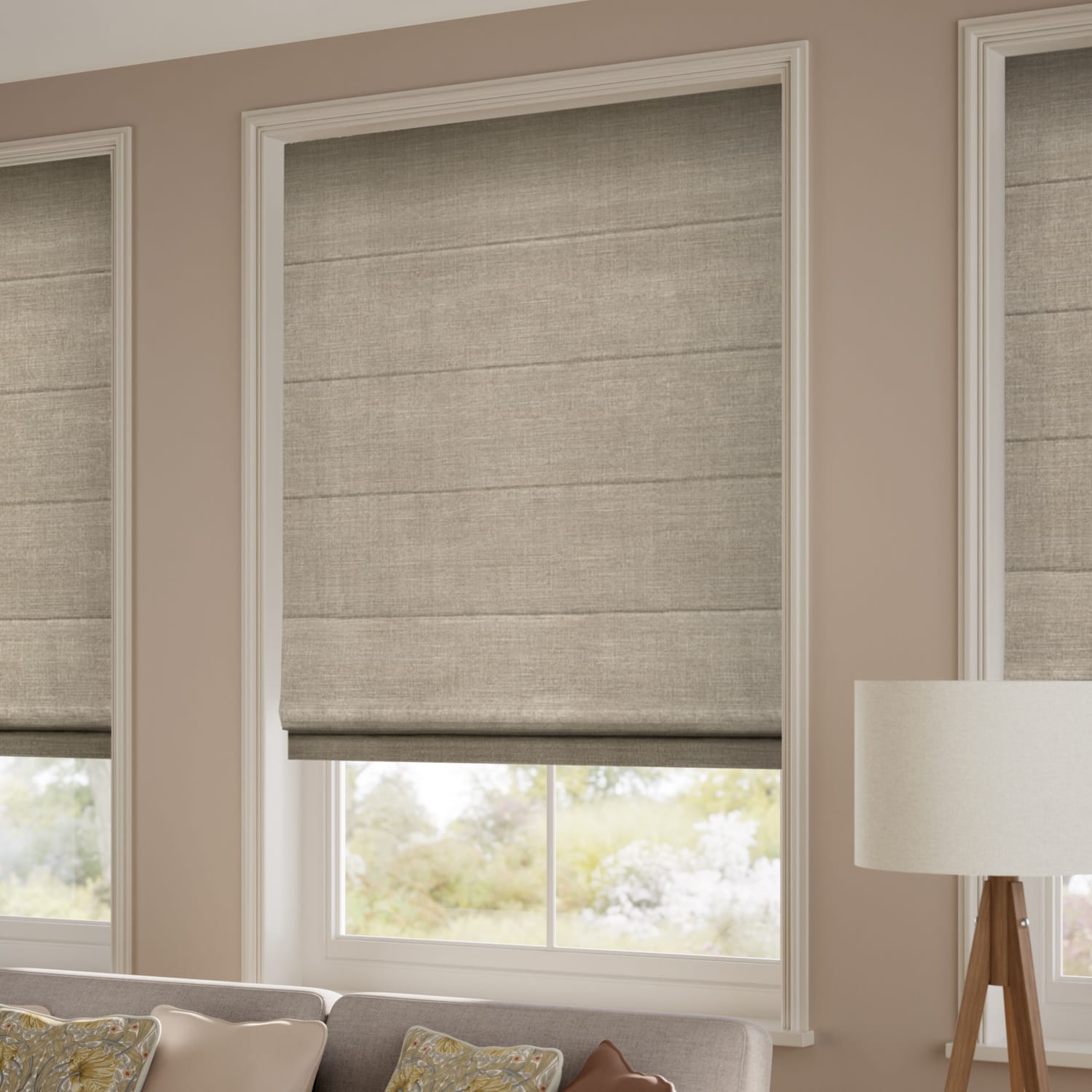 Padstow Cedar Roman Blind