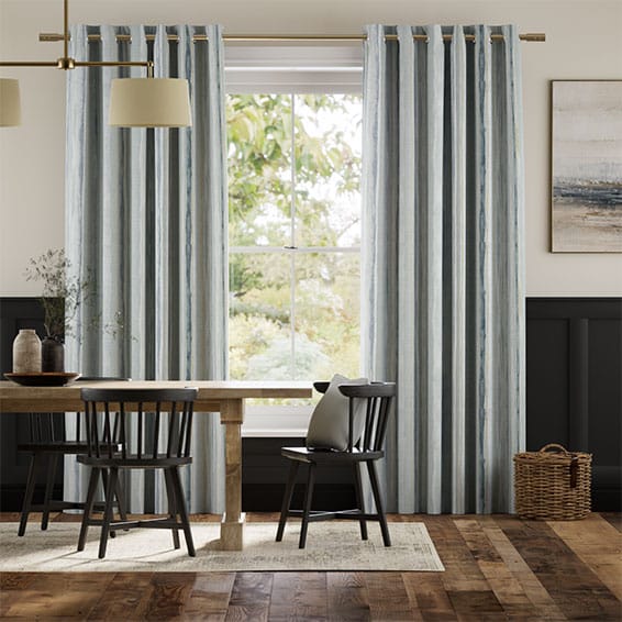 Painterly Stripe Mineral Curtains