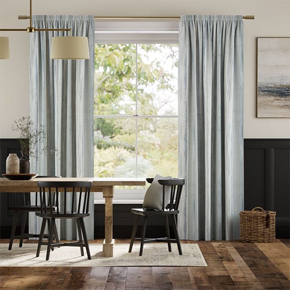 Painterly Stripe Mineral Curtains