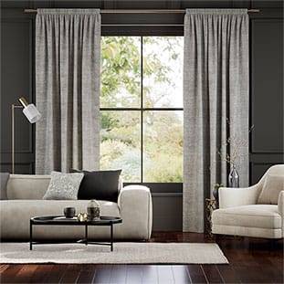 Palazzo Chenille Grey Curtains thumbnail image