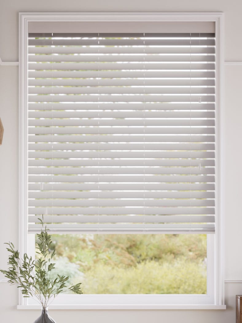 Pale Grey Wooden Blind thumbnail image