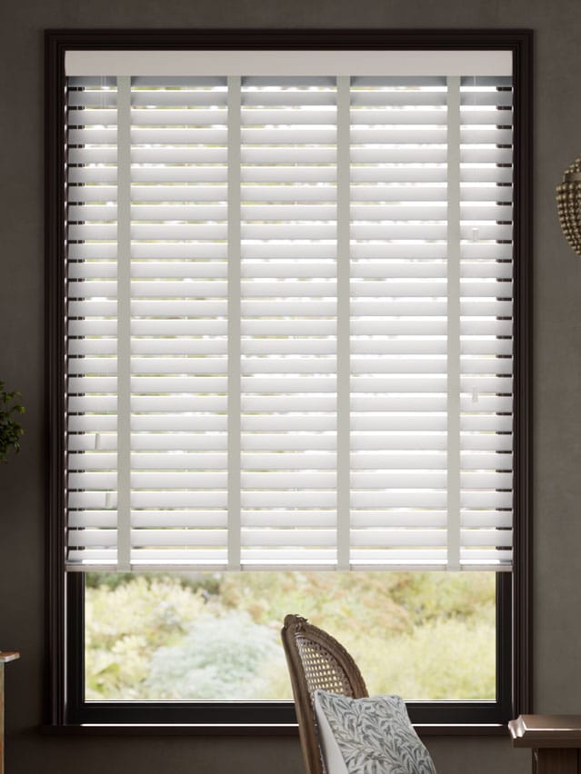 Pale Grey and Elephant Grey Wooden Blind thumbnail image