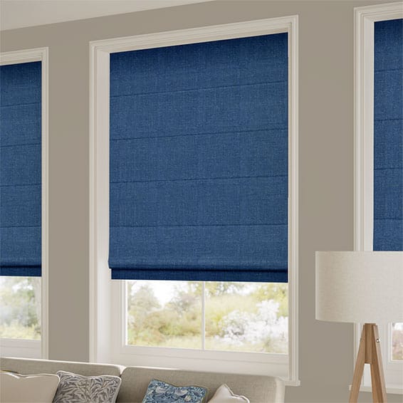 Paleo Linen Blue Azure Roman Blind