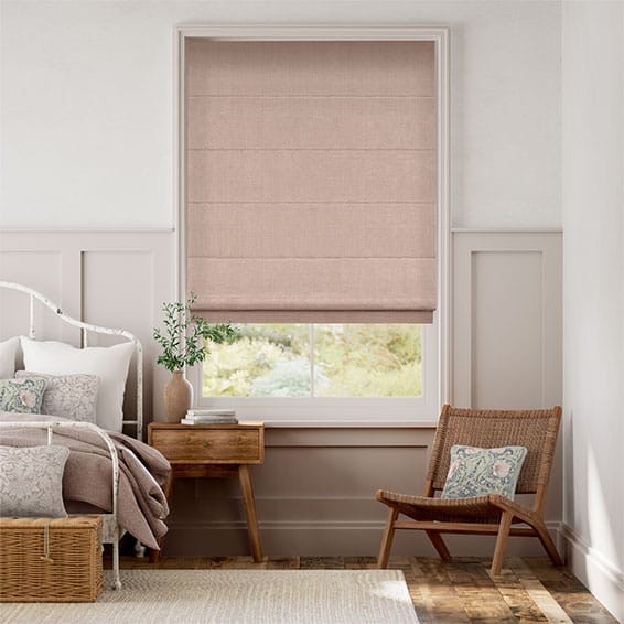 Paleo Linen Dusky Pink  Roman Blind