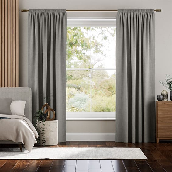 Paleo Linen Elephant Grey Curtains