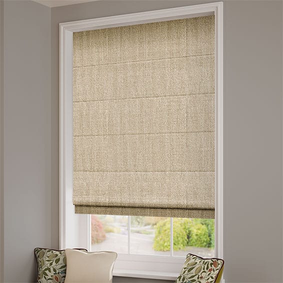 Paleo Linen Hopsack Roman Blind