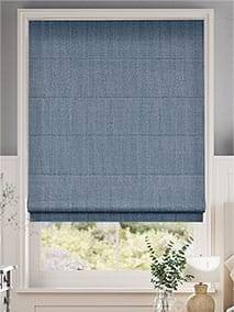 Paleo Linen Persian Blue Roman Blind thumbnail image