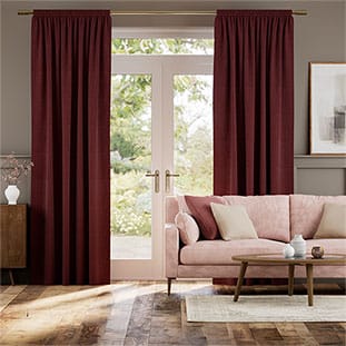 Paleo Linen Ruby Red Curtains thumbnail image