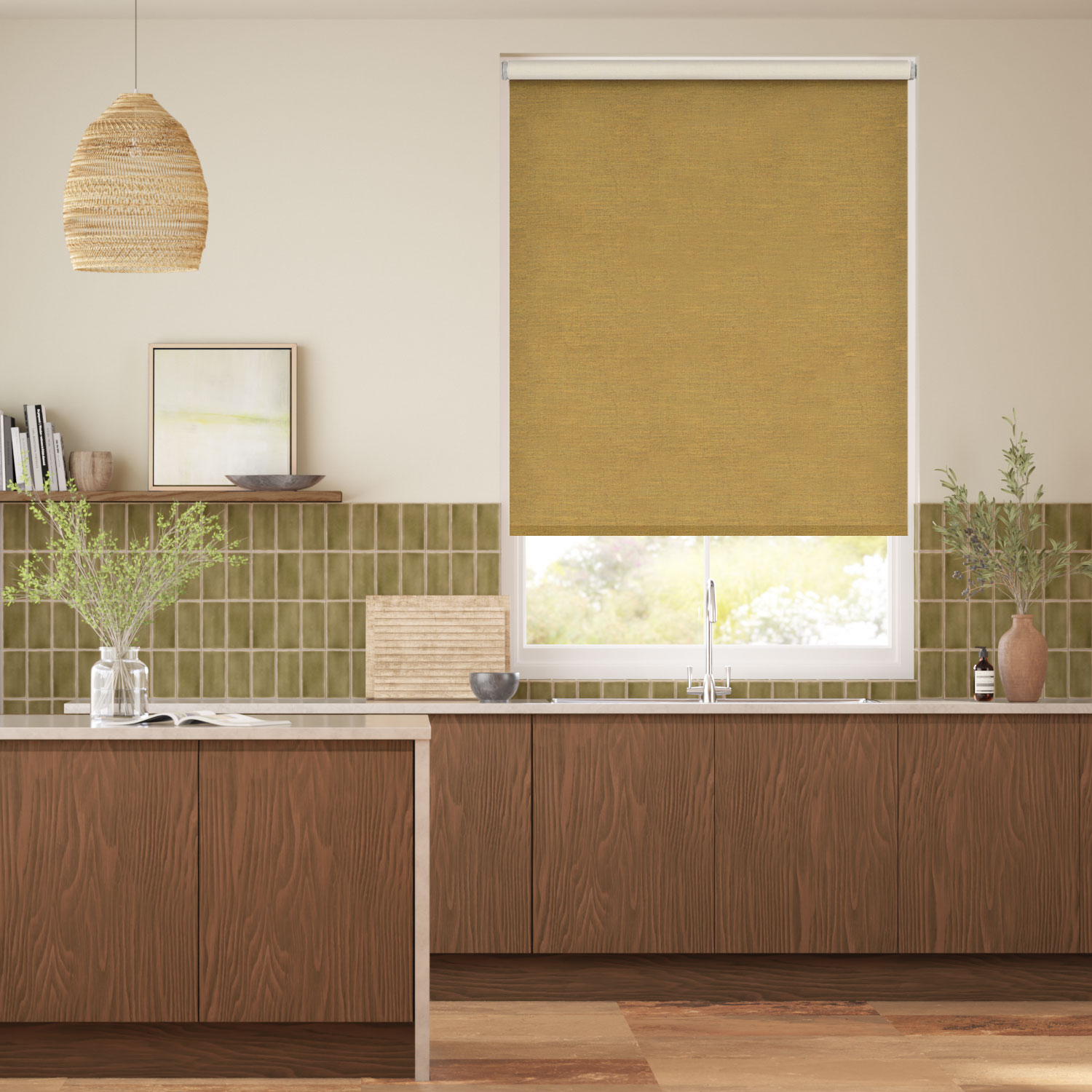 Choices Paleo Linen Saffron Roller Blind