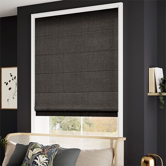 Paleo Linen Slate Roman Blind