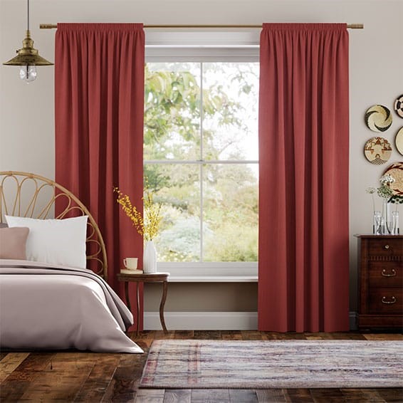 Paleo Linen Strawberry  Curtains