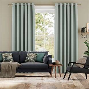 Paleo Linen Teal Wash Curtains thumbnail image