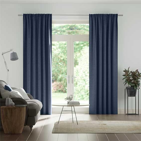 Paleo Linen Vintage Indigo Curtains