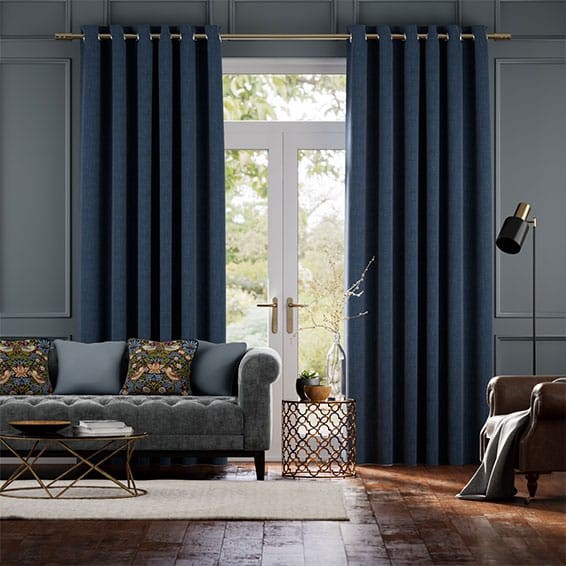 Paleo Linen Vintage Indigo Curtains