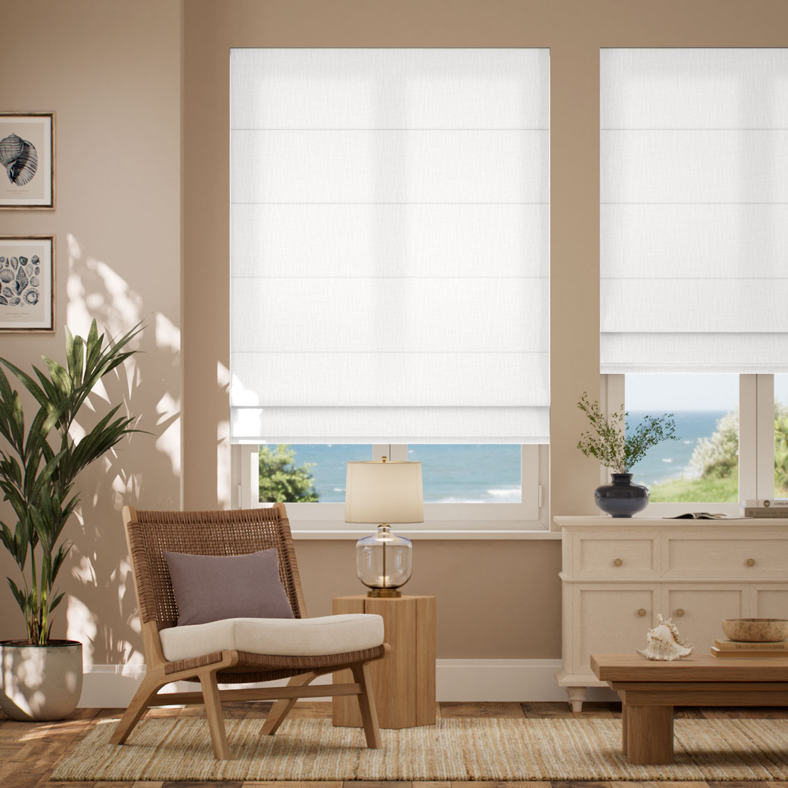 Pantone Wispy Clouds Roman Blind