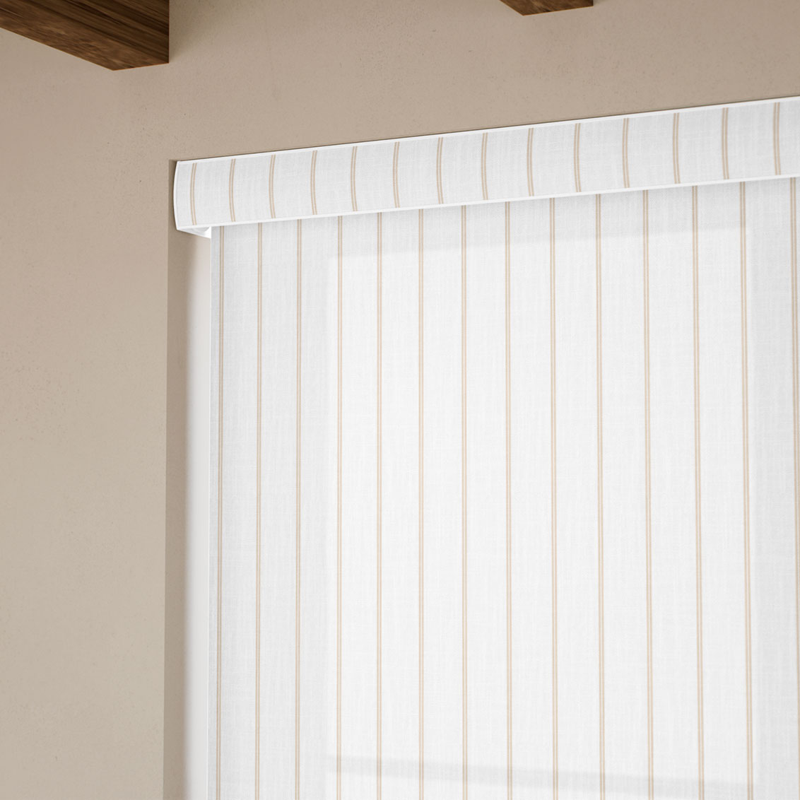 Pantone Tapioca - Needle Stripe   Roller Blind