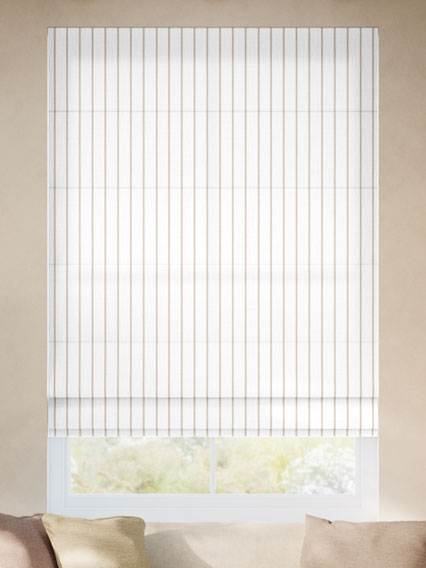 Pantone Tapioca - Needle Stripe Roman Blinds thumbnail image