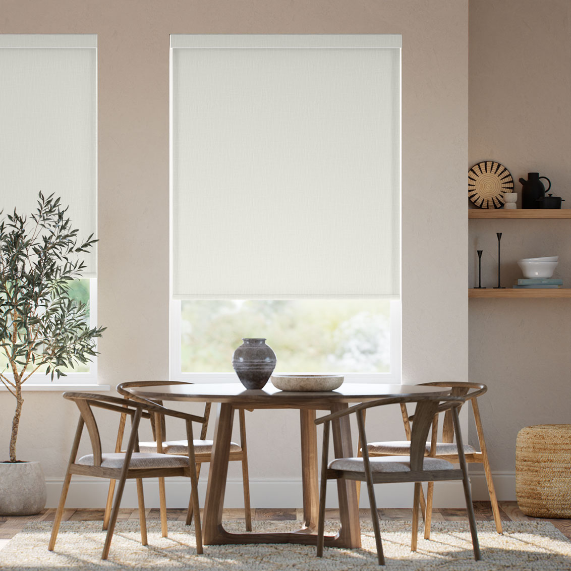 Pantone White Onyx Roller Blind
