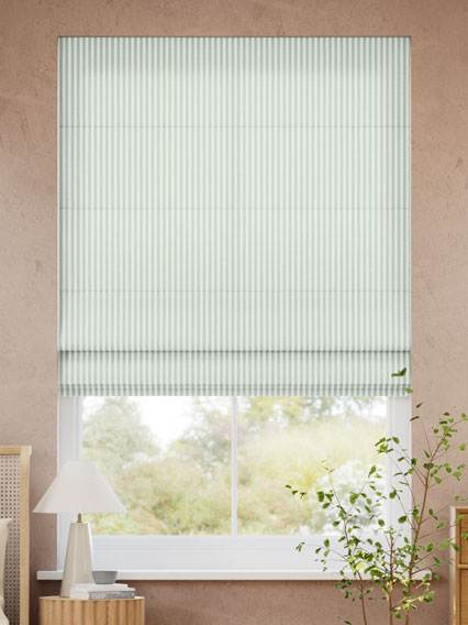 Pantone Dewkist - Fine Stripe Roman Blinds thumbnail image