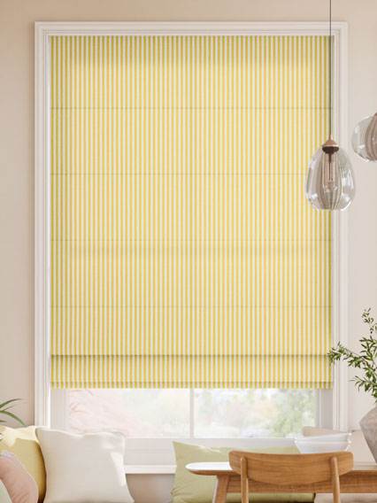 Pantone Cream Gold - Fine Stripe Roman Blinds thumbnail image