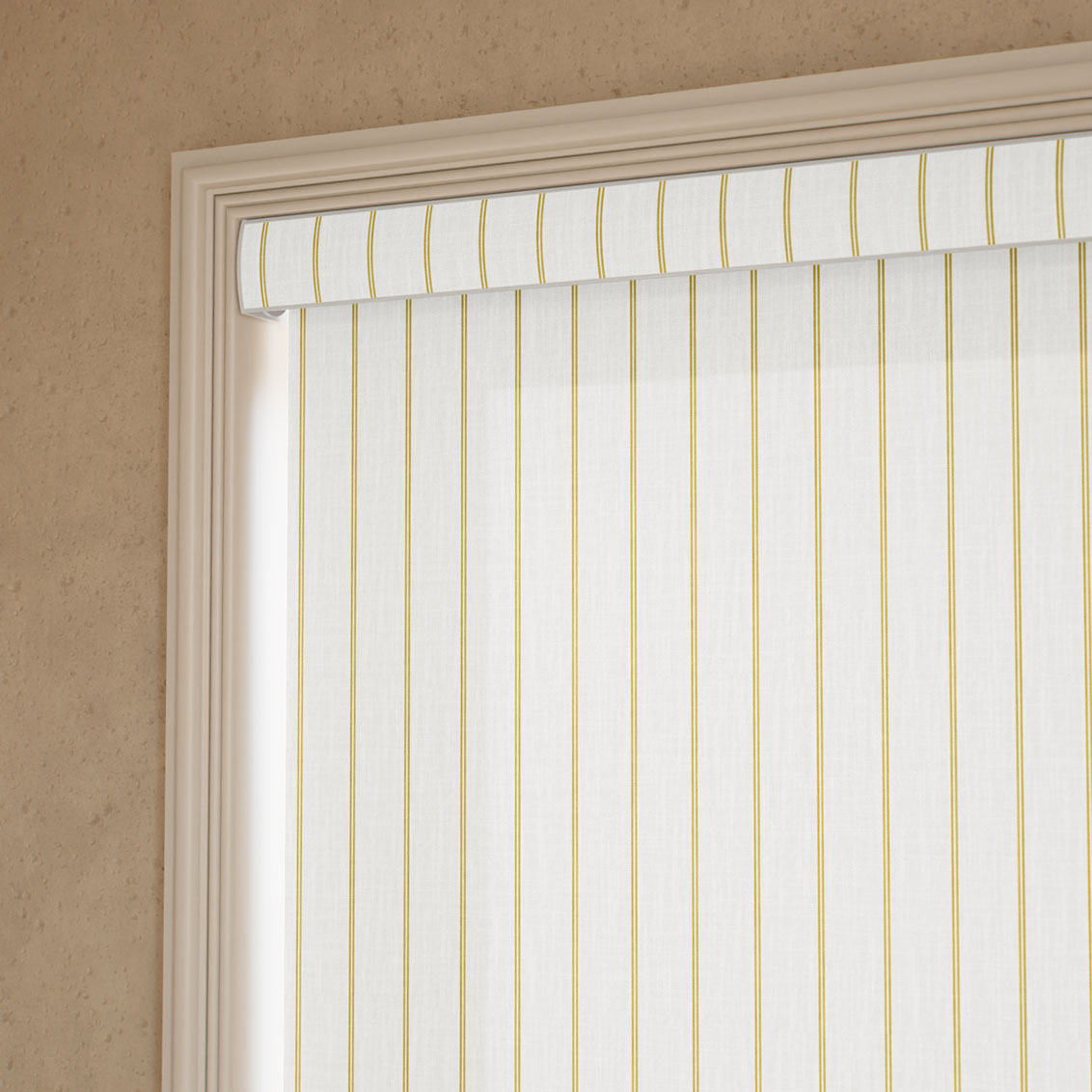Pantone Cream Gold - Needle Stripe Roller Blind
