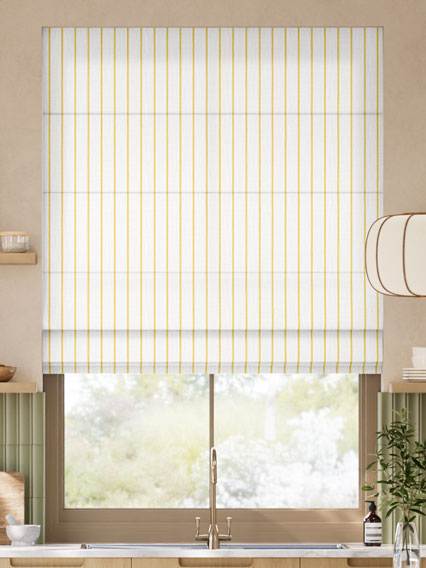 Pantone Cream Gold - Needle Stripe Roman Blinds thumbnail image