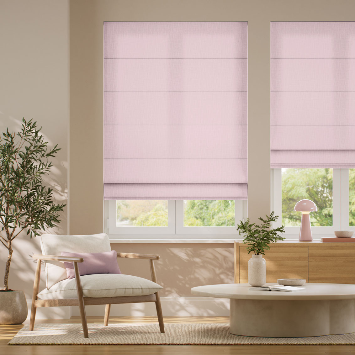 Pantone Pale Lilac Roman Blind