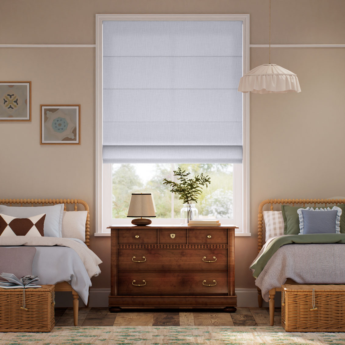 Pantone Lilac Hint Roman Blind