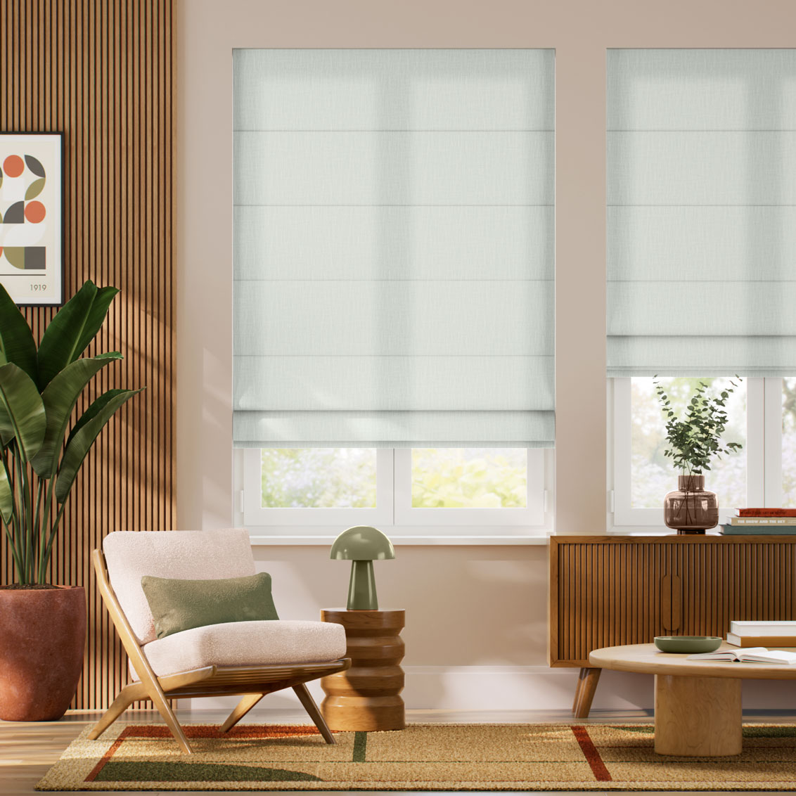 Pantone Foggy Dew Roman Blind