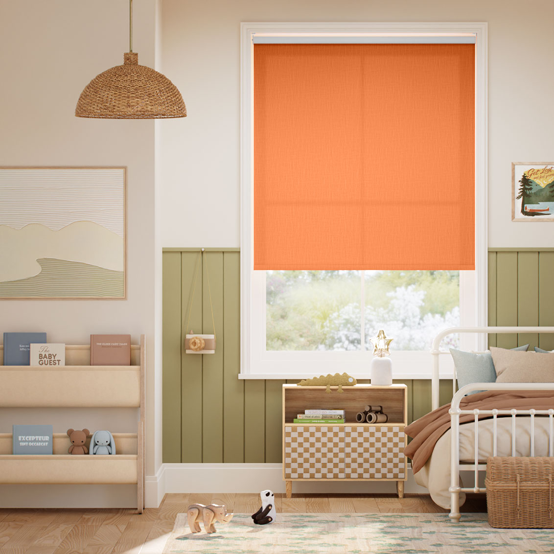Pantone Tangerine Roller Blind