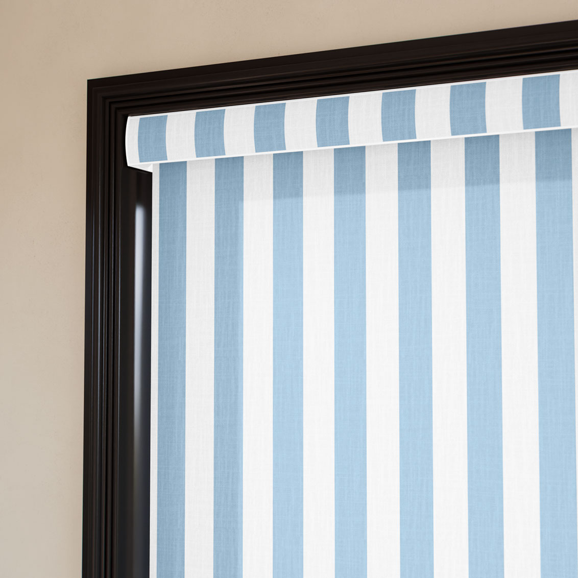 Pantone Dream Blue - Block Stripe Roller Blind