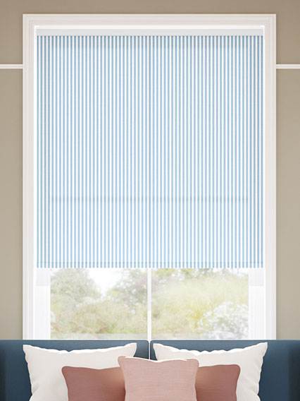 Pantone Dream Blue - Fine Stripe Roller Blinds thumbnail image