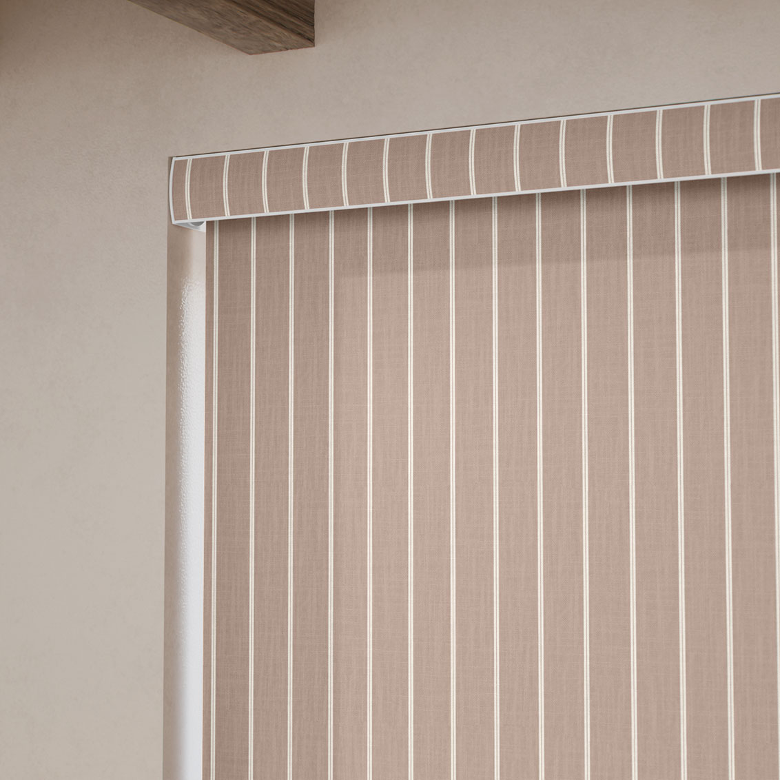 Pantone Stucco - Deep Needle Stripe  Roller Blind