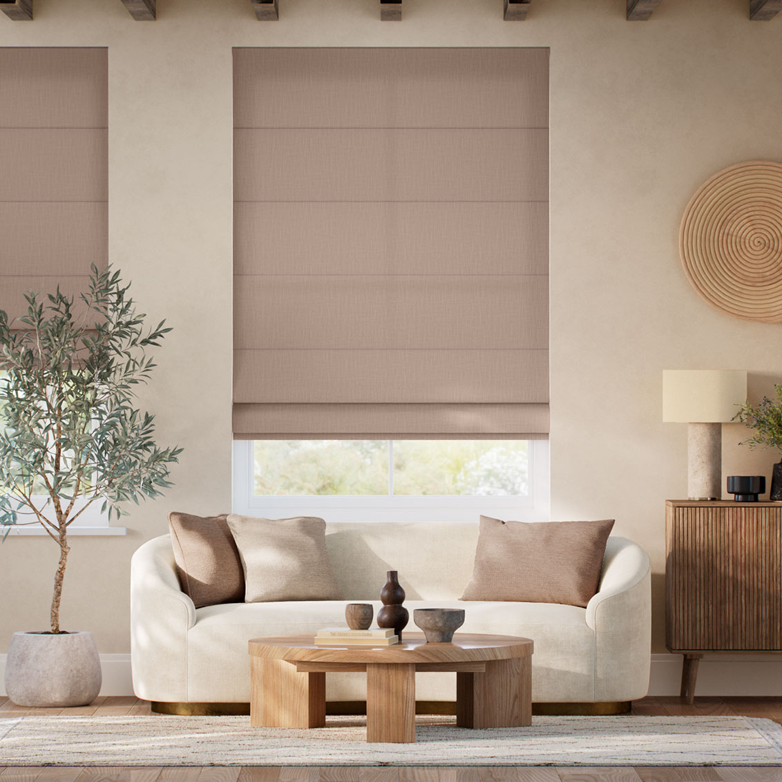 Pantone Stucco Roman Blind