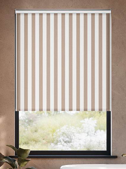 Pantone Stucco - Block Stripe Roller Blinds thumbnail image