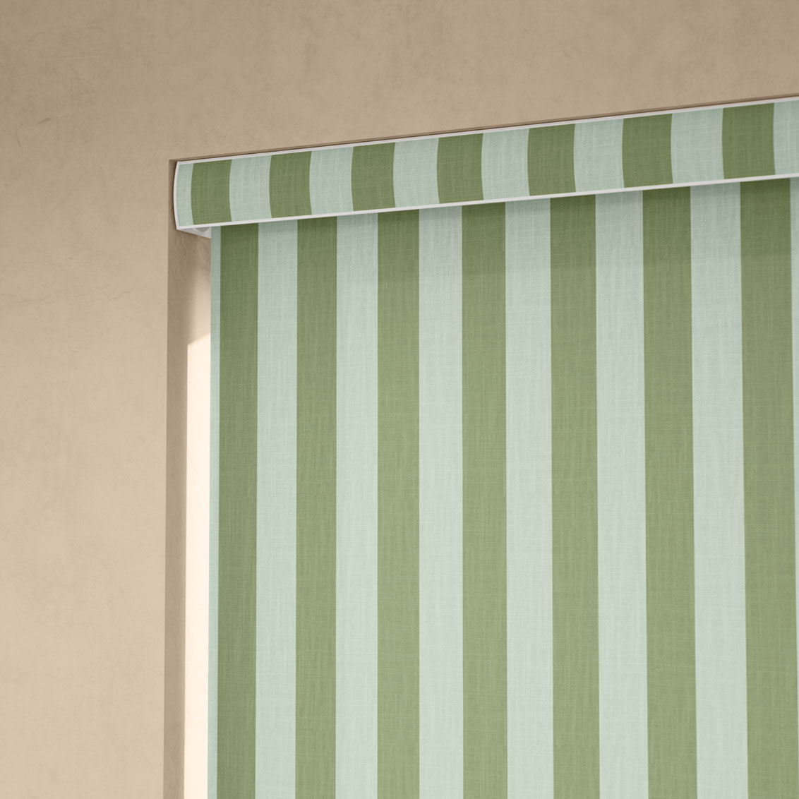 Pantone Epsom - Block Stripe  Roller Blind