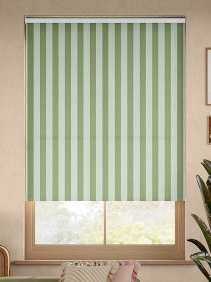 Pantone Epsom - Block Stripe Roller Blinds thumbnail image