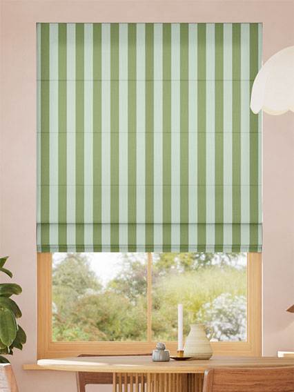 Pantone Epsom - Block Stripe Roman Blinds thumbnail image